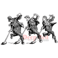 Deep Red Stamps - Cling Mounted Rubber Stamp - Street Sweepers