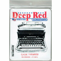 Deep Red Stamps - Cling Mounted Rubber Stamp - Classic Typewriter