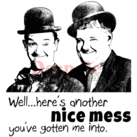 Deep Red Stamps - Cling Mounted Rubber Stamp - Laurel and Hardy Nice Mess