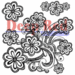 Deep Red Stamps - Cling Mounted Rubber Stamp - Daisy Splash