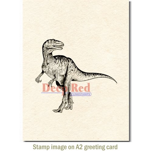 Deep Red Stamps - Cling Mounted Rubber Stamp - Raptor Dinosaur