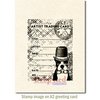 Deep Red Stamps - Cling Mounted Rubber Stamp - ATC Prof Boston