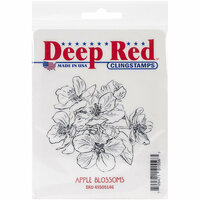 Deep Red Stamps - Cling Mounted Rubber Stamp - Apple Blossoms