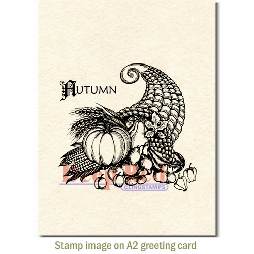Deep Red Stamps - Cling Mounted Rubber Stamp - Cornicopia