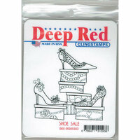 Deep Red Stamps - Cling Mounted Rubber Stamp - Shoe Sale