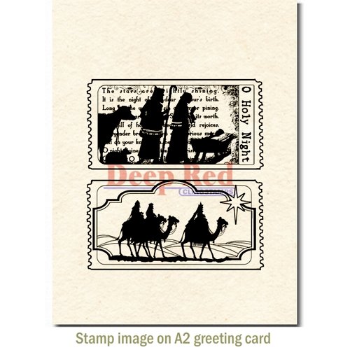 Deep Red Stamps - Christmas - Cling Mounted Rubber Stamp - Tickets to the Nativity