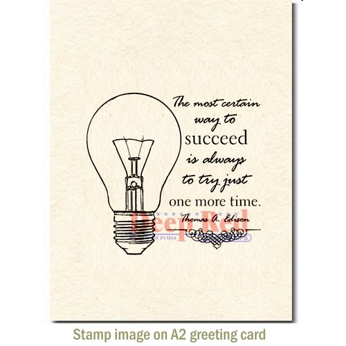 Deep Red Stamps - Cling Mounted Rubber Stamp - Always Succeed
