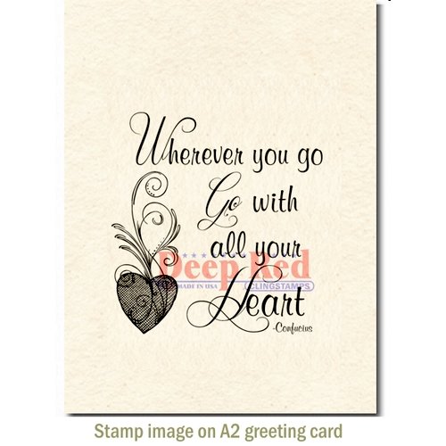 Deep Red Stamps - Cling Mounted Rubber Stamp - Wherever You Go