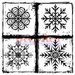 Deep Red Stamps - Cling Mounted Rubber Stamp - Frosted Snowflakes
