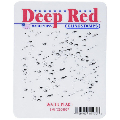 Deep Red Stamps - Cling Mounted Rubber Stamp - Water Beads