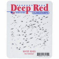 Deep Red Stamps - Cling Mounted Rubber Stamp - Water Beads