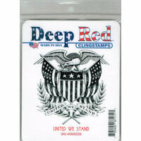 Deep Red Stamps - Cling Mounted Rubber Stamp - United We Stand