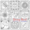 Deep Red Stamps - Cling Mounted Rubber Stamp - Color Me Spring Quilt