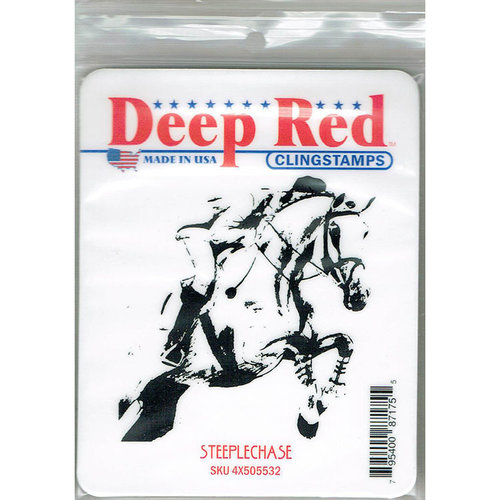 Deep Red Stamps - Cling Mounted Rubber Stamp - Steeplechase
