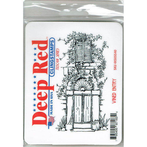 Deep Red Stamps - Cling Mounted Rubber Stamp - Vined Entry