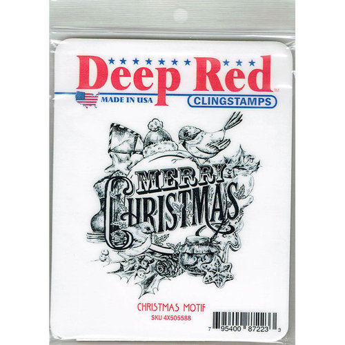 Deep Red Stamps - Christmas - Cling Mounted Rubber Stamp - Christmas Motif