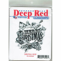 Deep Red Stamps - Christmas - Cling Mounted Rubber Stamp - Christmas Motif