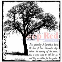 Deep Red Stamps - Cling Mounted Rubber Stamp - November Frost