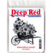 Deep Red Stamps - Cling Mounted Rubber Stamp - Wheelbarrow Bouquet