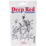 Deep Red Stamps - Cling Mounted Rubber Stamp - Cardinals