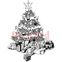 Deep Red Stamps - Cling Mounted Rubber Stamp - Christmas Tree