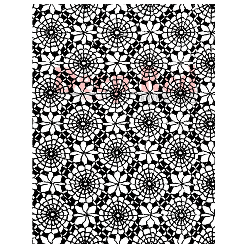 Deep Red Stamps - Cling Mounted Rubber Stamp - Crochet Background