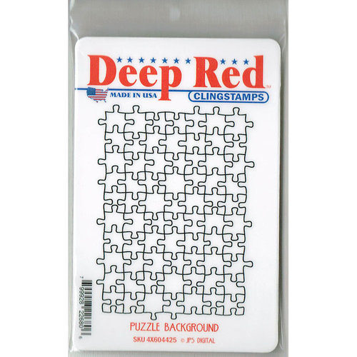 Deep Red Stamps - Cling Mounted Rubber Stamp - Puzzle Background
