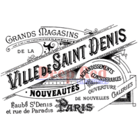 Deep Red Stamps - Cling Mounted Rubber Stamp - Ville de Saint Denis