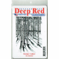 Deep Red Stamps - Cling Mounted Rubber Stamp - Moonlit Forest