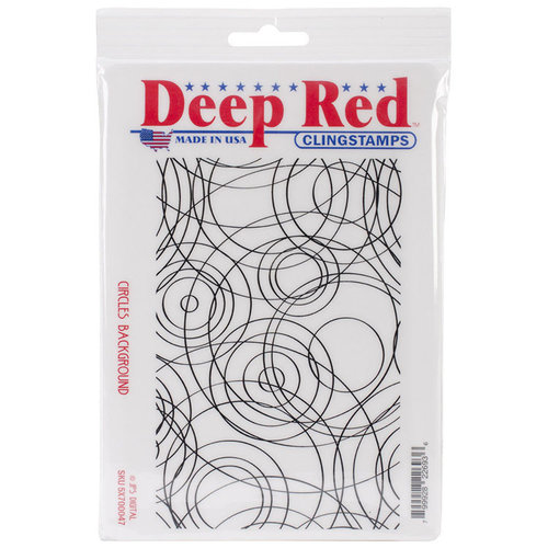 Deep Red Stamps - Cling Mounted Rubber Stamp - Circles Background