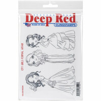 Deep Red Stamps - Cling Mounted Rubber Stamp - City Girls Formal Affair