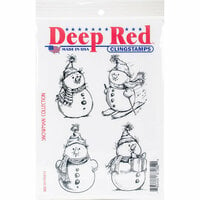 Deep Red Stamps Woodcut Swirls Rubber Cling Stamps 