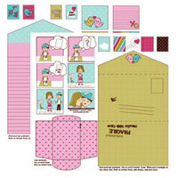Dream Street Papers - Hugs -n- Kisses Collection by Natalie B. - 12x12 Double Sided Paper - Postmark, CLEARANCE