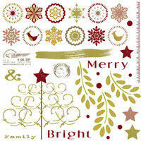 Dream Street Papers - Merry and Bright Collection - Christmas - Rub Ons