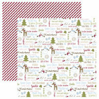 Dream Street Papers - Wonderland Collection - 12 x 12 Double Sided Paper - Sentiments, CLEARANCE