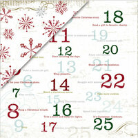 Deja Views - C-Thru - Little Yellow Bicycle - 25 Days of Christmas Collection - 12 x 12 Double Sided Metallic Paper - Countdown to Christmas, CLEARANCE