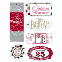 Deja Views - C-Thru - Little Yellow Bicycle - 25 Days of Christmas Collection - Fabric Tags with Metal Grommets, CLEARANCE