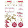 Deja Views - C-Thru - Little Yellow Bicycle - 25 Days of Christmas Collection - Metallic Rub Ons - Cardmaking, CLEARANCE