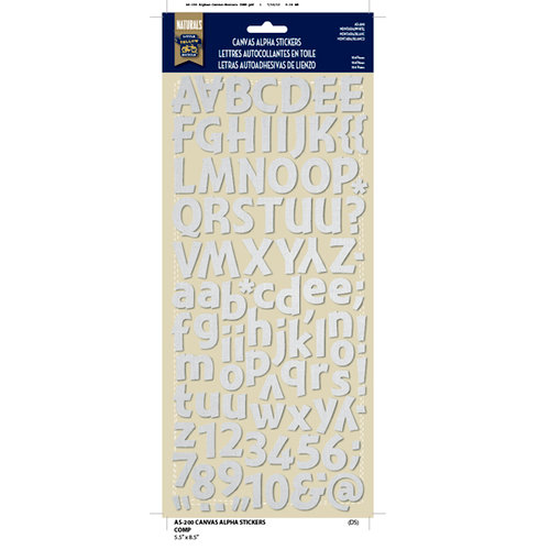 Little Yellow Bicycle - Alphabet Stickers - Canvas