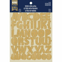 Little Yellow Bicycle - Alphabet Stickers - Chipboard - Wood Look - Montara