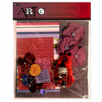 Deja Views - C-Thru - Art-C Collection - Ephemera Pack - Purple and Red