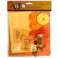 Deja Views - C-Thru - Art-C Collection - Ephemera Pack - Orange and Gold