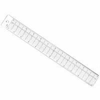 12" Grid Ruler with Stainless Steel Edge