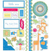 Deja Views - C-Thru - Little Yellow Bicycle - Baby Safari Boy Collection - Embossed Cardstock Stickers - Favorite Pieces