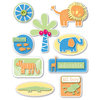 Deja Views - C-Thru - Little Yellow Bicycle - Baby Safari Boy Collection - Varnish Dimensional Stickers