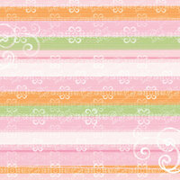 Deja Views - C-Thru - Little Yellow Bicycle - Baby Safari Girl Collection - 12 x 12 Glitter Paper - Girl Stripes and Swirls, CLEARANCE