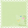 Deja Views - C-Thru - Little Yellow Bicycle - Baby Safari Girl Collection - 12 x 12 Lace-Cut Paper - Leafy Edge, CLEARANCE
