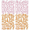 Deja Views - C-Thru - Little Yellow Bicycle - Baby Safari Girl Collection - Glitter Cardstock Stickers - Alphabet