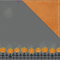 Deja Views - C-Thru - Little Yellow Bicycle - Booville Collection - Halloween - 12 x 12 Double Sided Paper - Motley Pumpkins, CLEARANCE