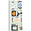 Deja Views - C-Thru - Little Yellow Bicycle - Booville Collection - Halloween - Clear Stickers with Glitter Accents, CLEARANCE